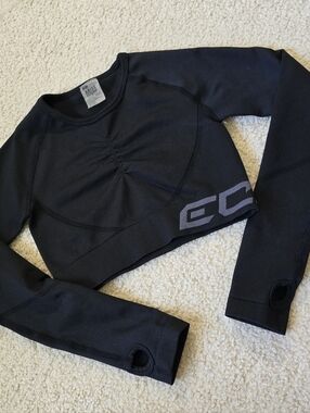 ECHT Arise Scrunch Cropped Compression Long Sleeve Athletic Top